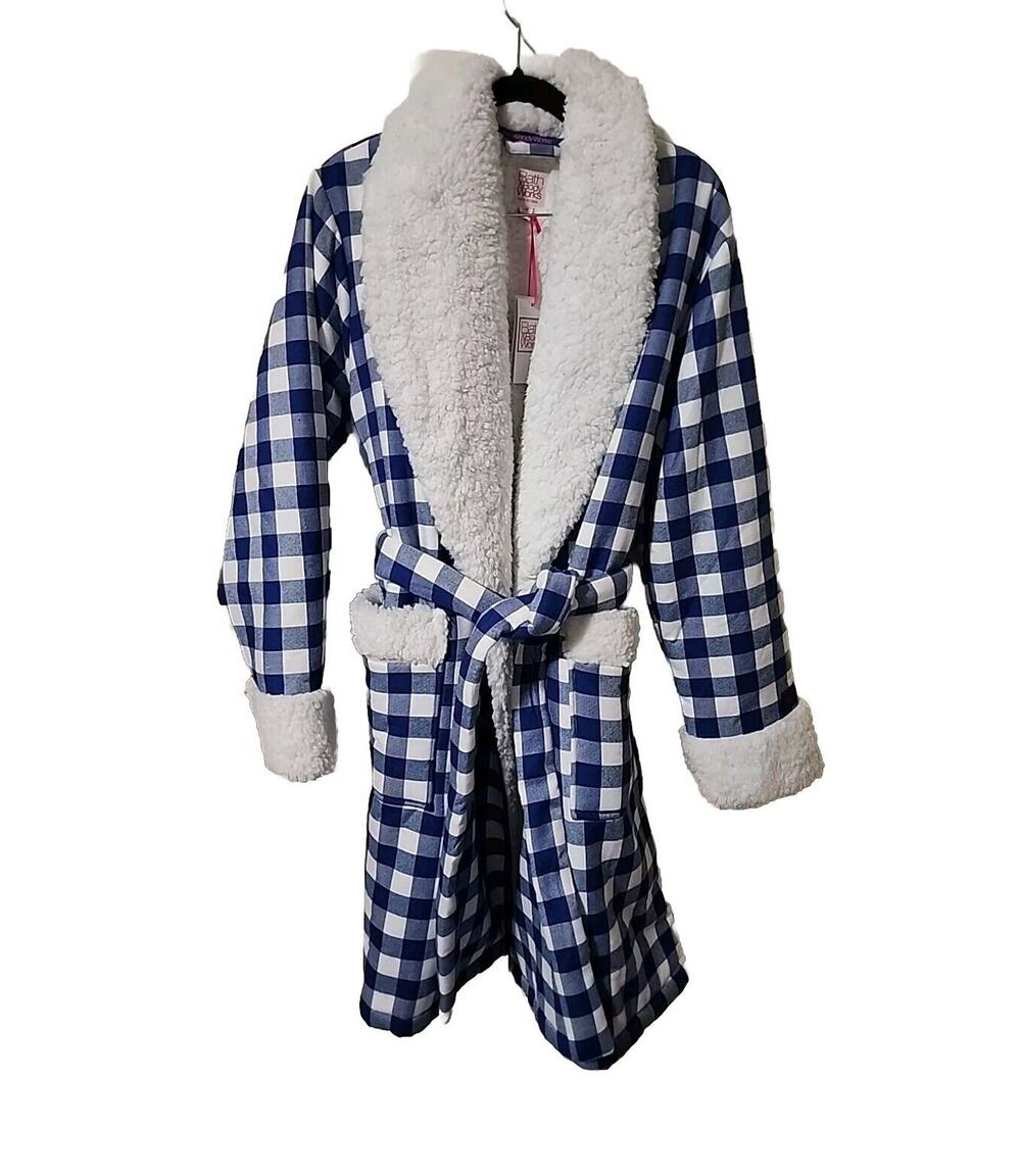 *NEW* LADIES GINGHAM ROBE ~ SIZE MEDIUM ~ Bath & Body Works ~ SHIPS FREE!